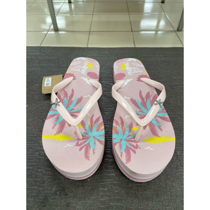 Bata Pata Pata Sendal Jepit Wanita Karet Anti Air Warna Pink 6105072