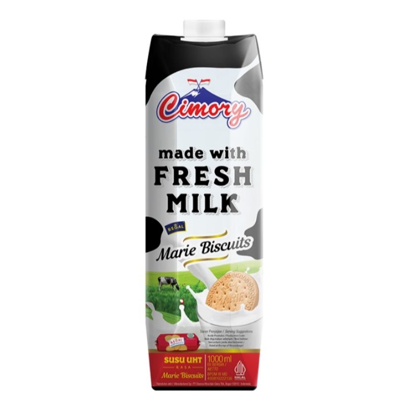 

Cimory susu uht rasa biskuit Marie kemasan 1 liter siap minum
