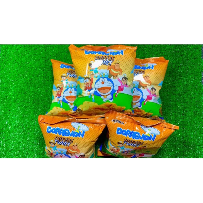 

Chiki Doraemon twist jagung Snack berhadiah / 1 renceng isi 10 bungkus