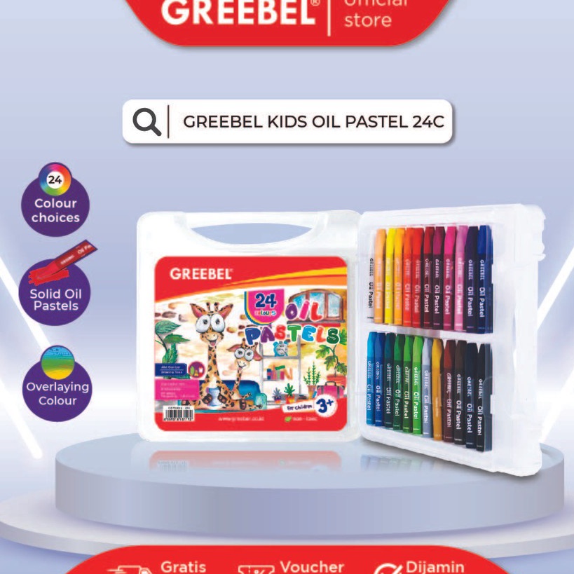 

Crayon Greebel 24 Warna Oil Pastel Greebel 24 Warna Non Toxic