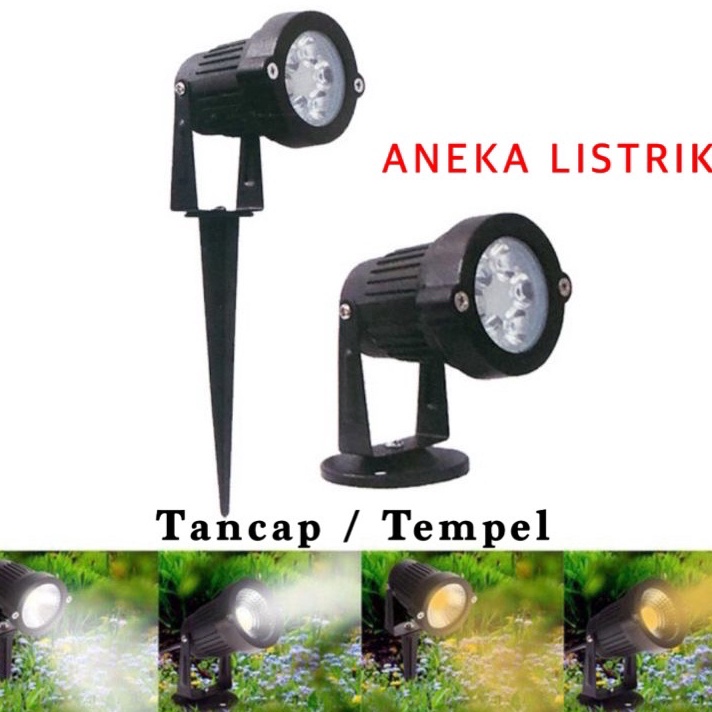 Terbaik LAMPU TAMAN LED 3 WATT  5 WATT  PIRINGAN  TANCAP LED SOROT TAMAN LAMPU SOROT TAMAN
