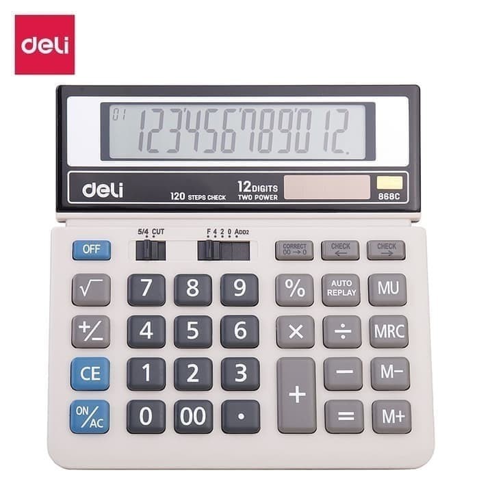 

KALKULATOR DAGANG MEJA 12 DIGIT CHECK CORRECT DEKSTOP CALCULATOR DELI 868C EDIT CEK