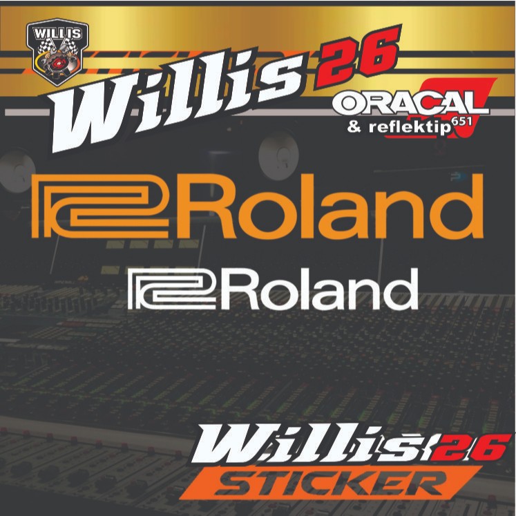 cutting sticker hardcase box sound system roland.stiker audio keyboard alat musik roland