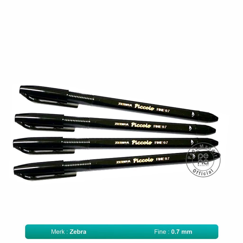 

Pulpen Pen ZEBRA Piccolo Ballpoint 0.7 HITAM BIRU MERAH (Per Pcs)