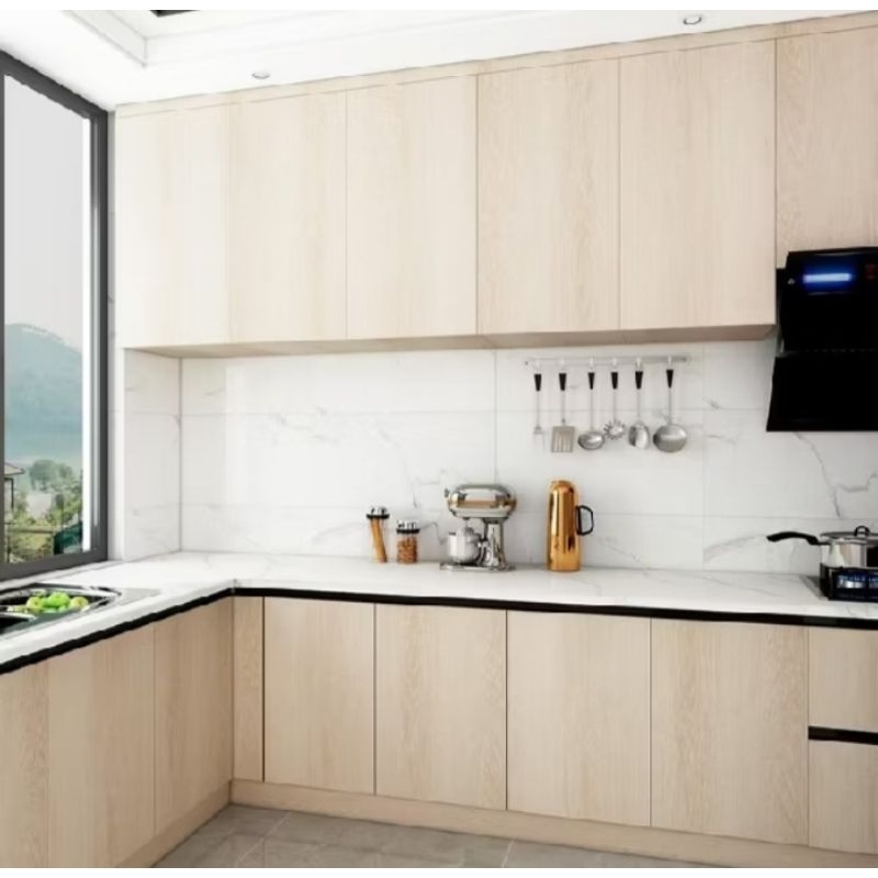 (3m×60)Wallpaper Sticker Wallpaper Kitchen Set Wallpaper Lemari Wallpaper Serat Kayu