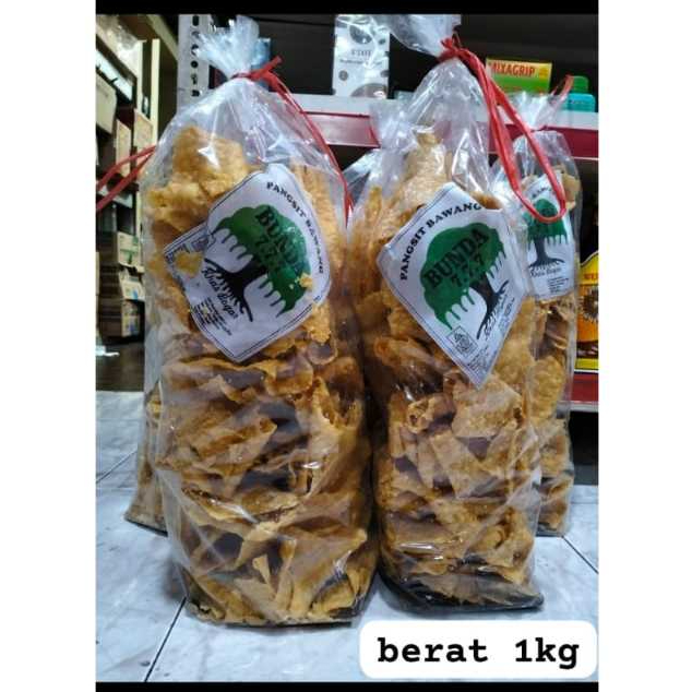 

Keripik Pangsit/keripik bawang 1KG/bungkus