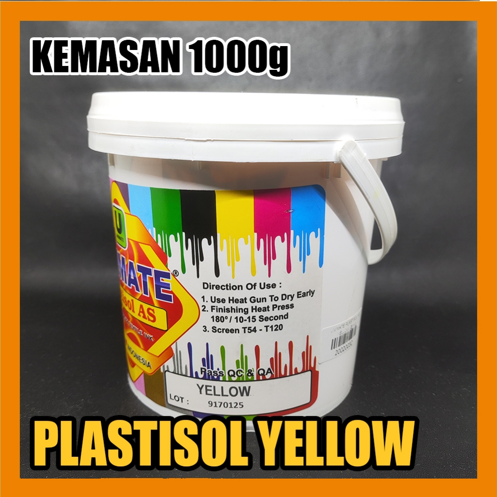 

Tinta Sablon Kaos Plastisol AS Warna Yellow 1000g