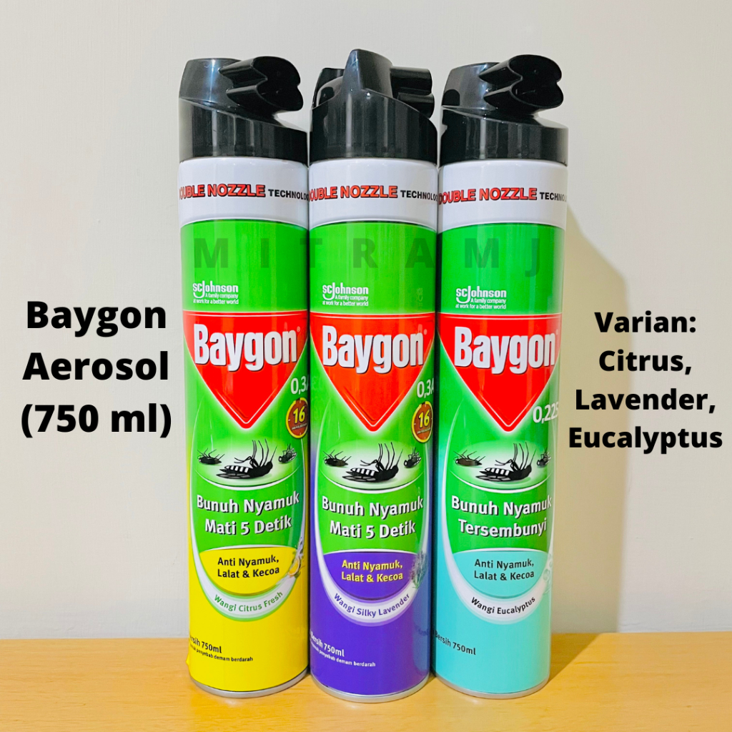 Baygon Aerosol Semprot (750 ml) | Baygon Anti Nyamuk