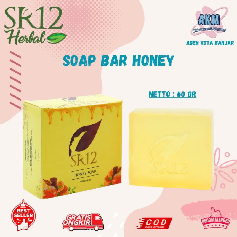 SABUN MADU HERBAL SR12 BPOM / HONEY SOAP SR12 BPOM / SABUN KULIT KERING BPOM / MENCERAHKAN WAJAH