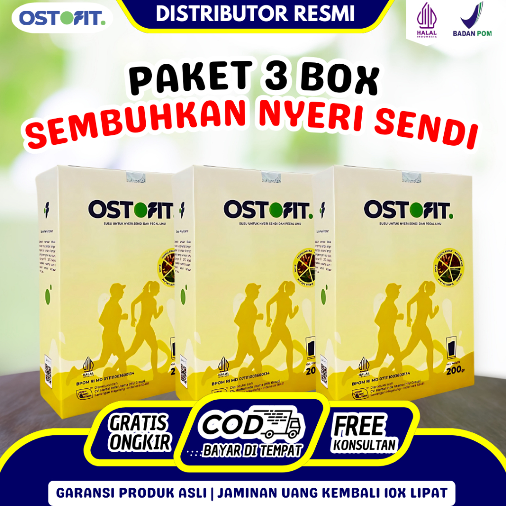

OSTOFIT - Paket 3 Box 3x Lebih Hemat Sembuhkan Nyeri Sendi Dalam 14 Hari / Ostofit