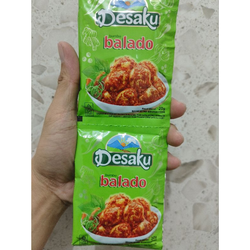 

Bumbu Balado Desaku Kemasan 1 Renceng isi 10 Sachet