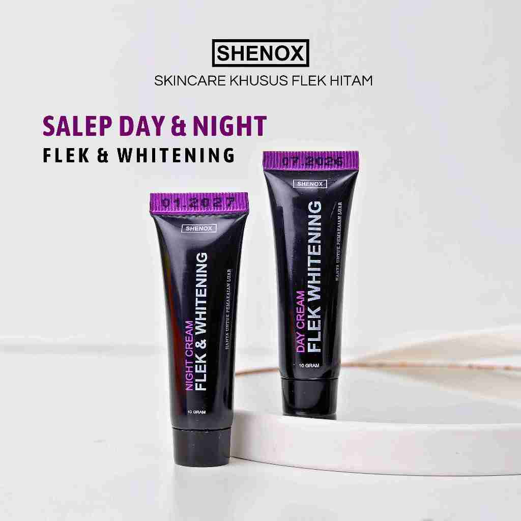Shenox Skincare Salep Day & Night Flek Hitam Whitening Resmi BPOM | Paket Salep Flek Hitam