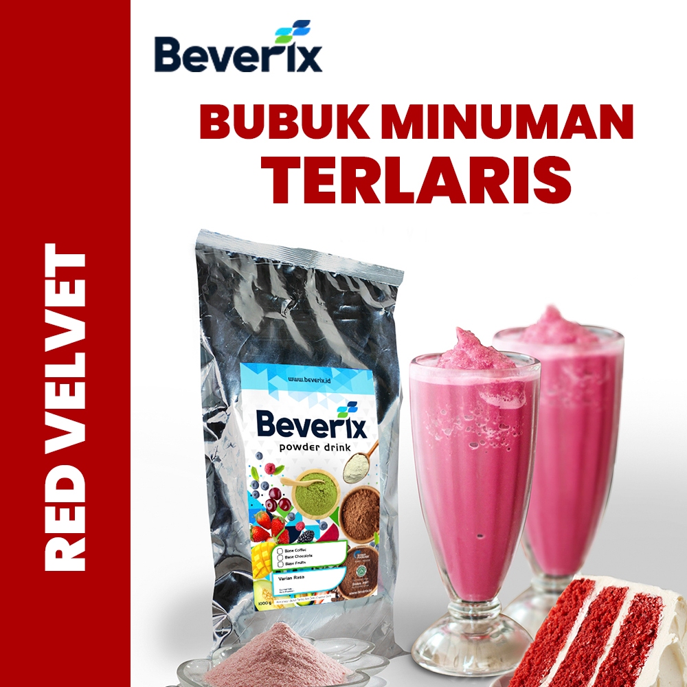 

BEVERIX Bubuk Minuman Premium Rasa Red Velvet Serbuk Instant Aneka Rasa 500 Gr