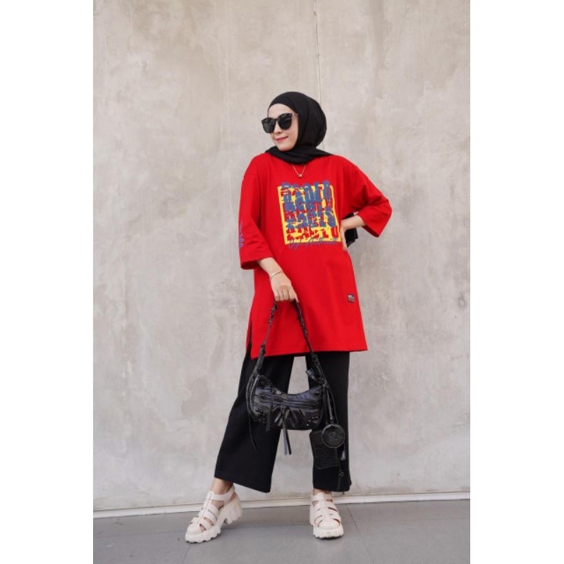 one set kaos celana kulot