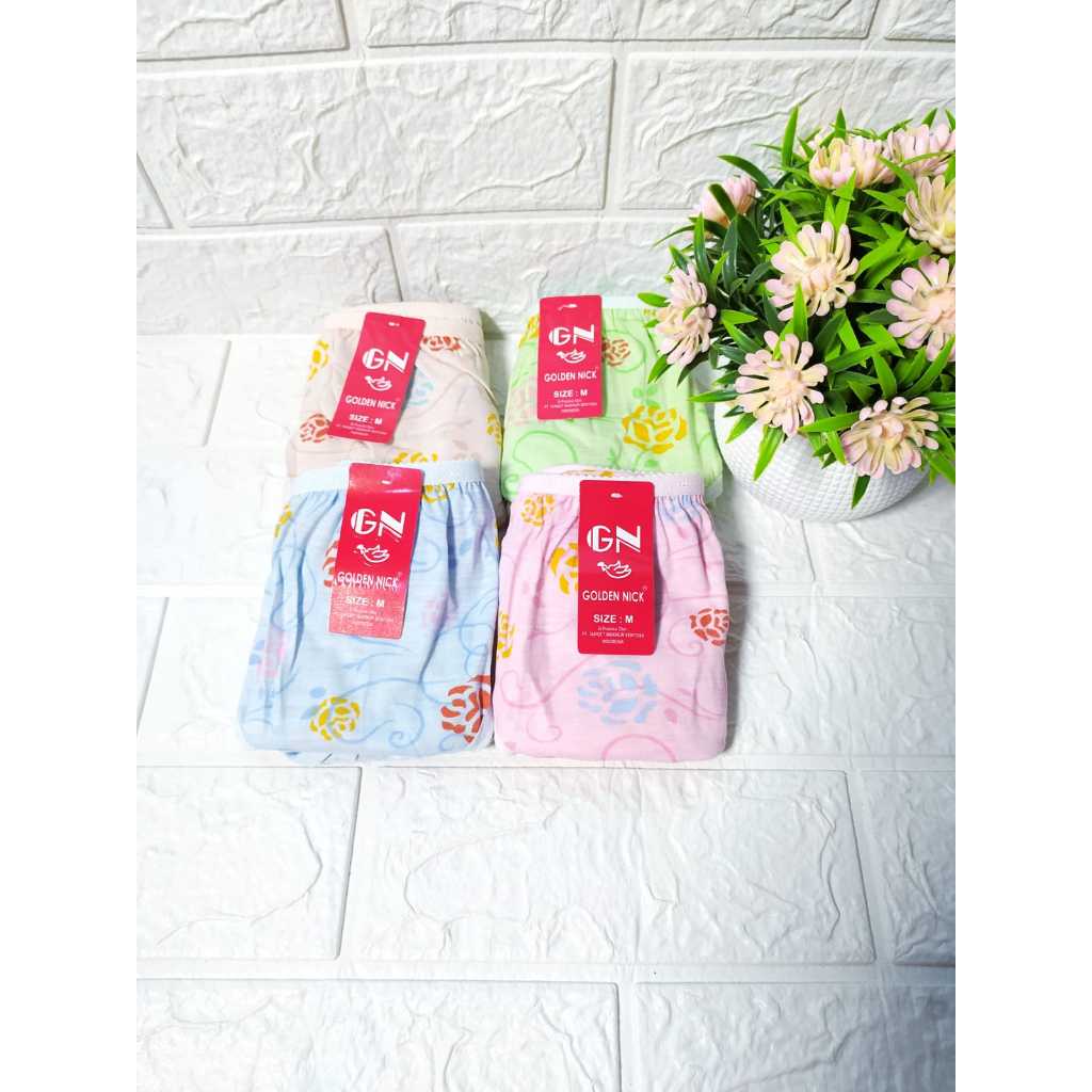 CD Golden Nick Motif Size M - XXL Celana Dalam Wanita Murah Bagus