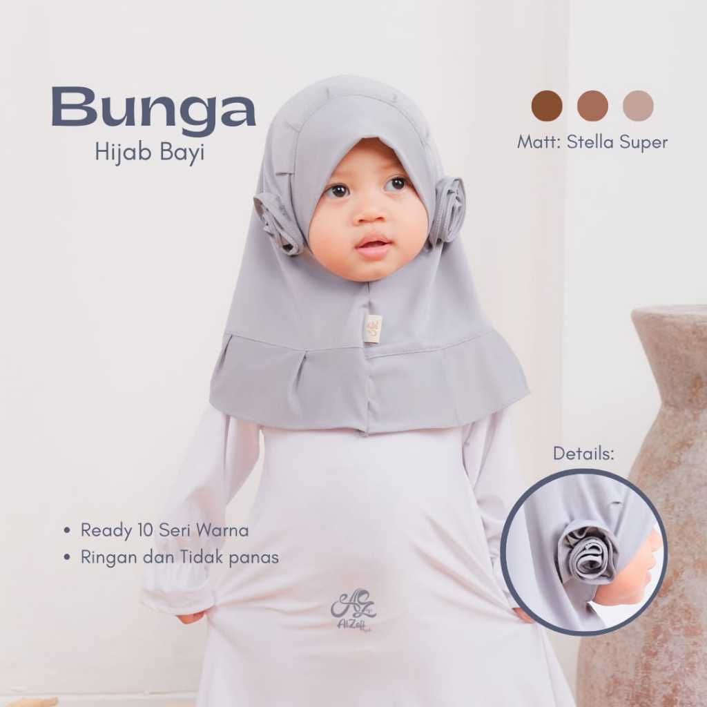 Hijab Bunga Baby - Jilbab Baby By Alzafi Hijab