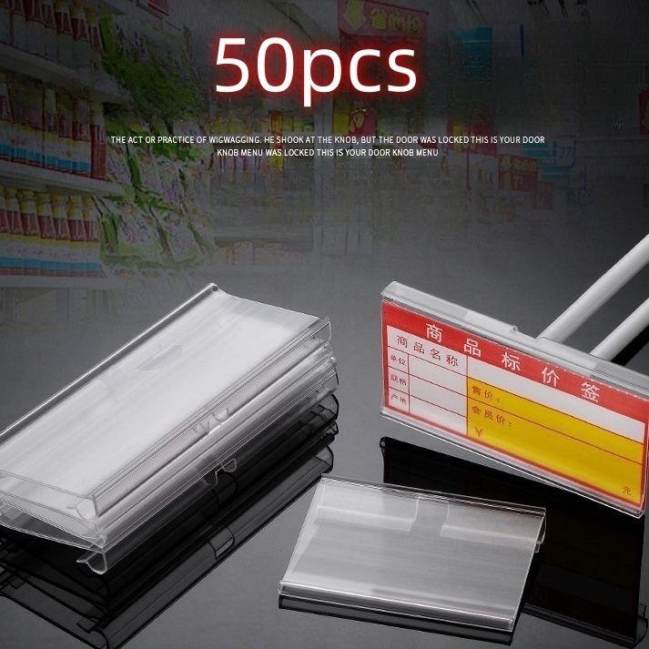 

Isi 50 Price Tag Holder Price Rail Label Harga Type Jepit Tempat Harga Rak Minimarket Label Display Harga