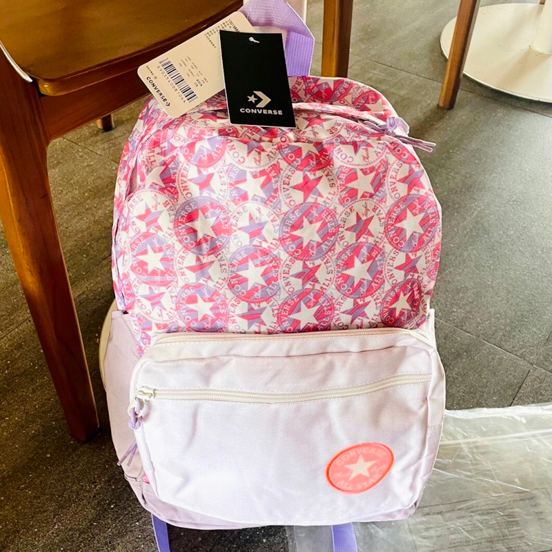 BACKPACK RANSEL CONVERSE ALL STAR PINK PURPLE FULLTAG CONVERSE BASIC GO