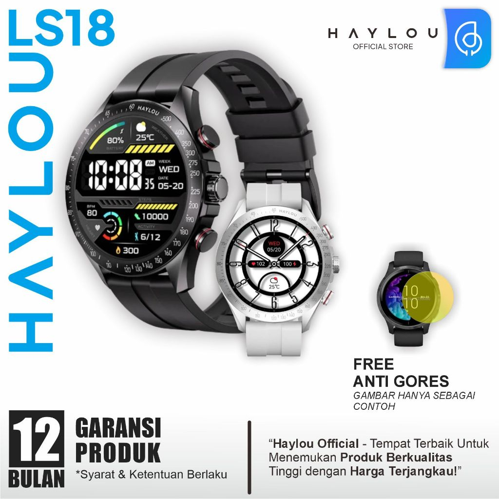 Haylou Solar Pro LS18 Smartwatch Canggih dengan fitur AOD 2atm
