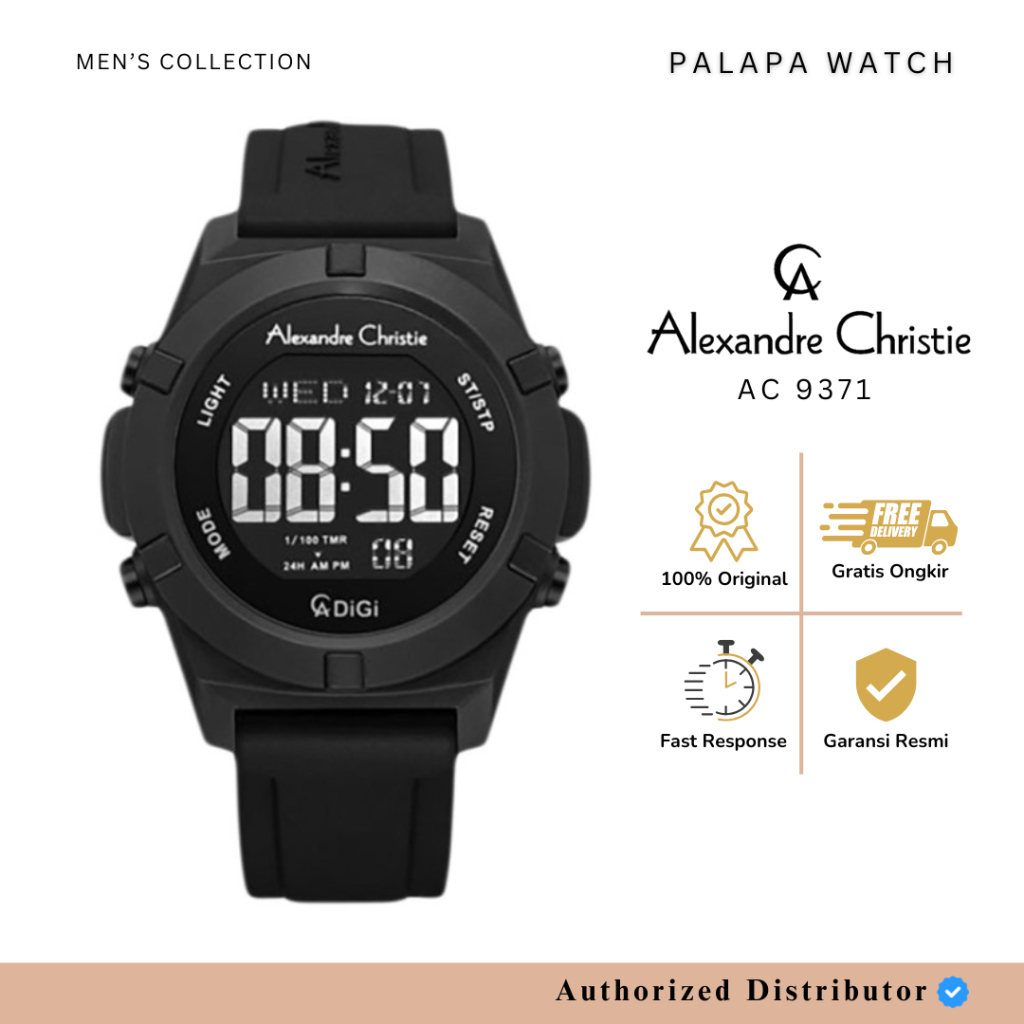 Jam Tangan Pria Alexandre Christie AC 9371 / ac9371 / 9371 Rubber Original Garansi 1 Tahun
