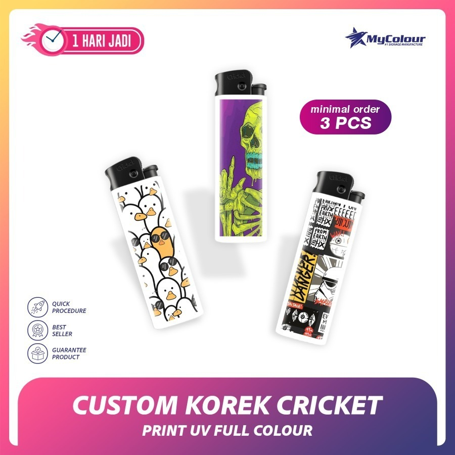 Korek api custom / Korek api cricket / Cetak Print UV