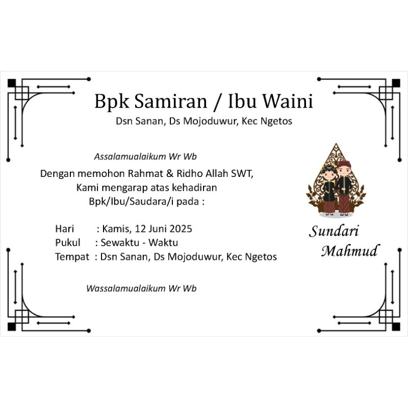 (1-2HARI JADI) [2r - 6x9cm] (FREE Barcode, Foto Sendiri, Denah) Undangan ROKOK, KOPI, SABUN, Besek, 