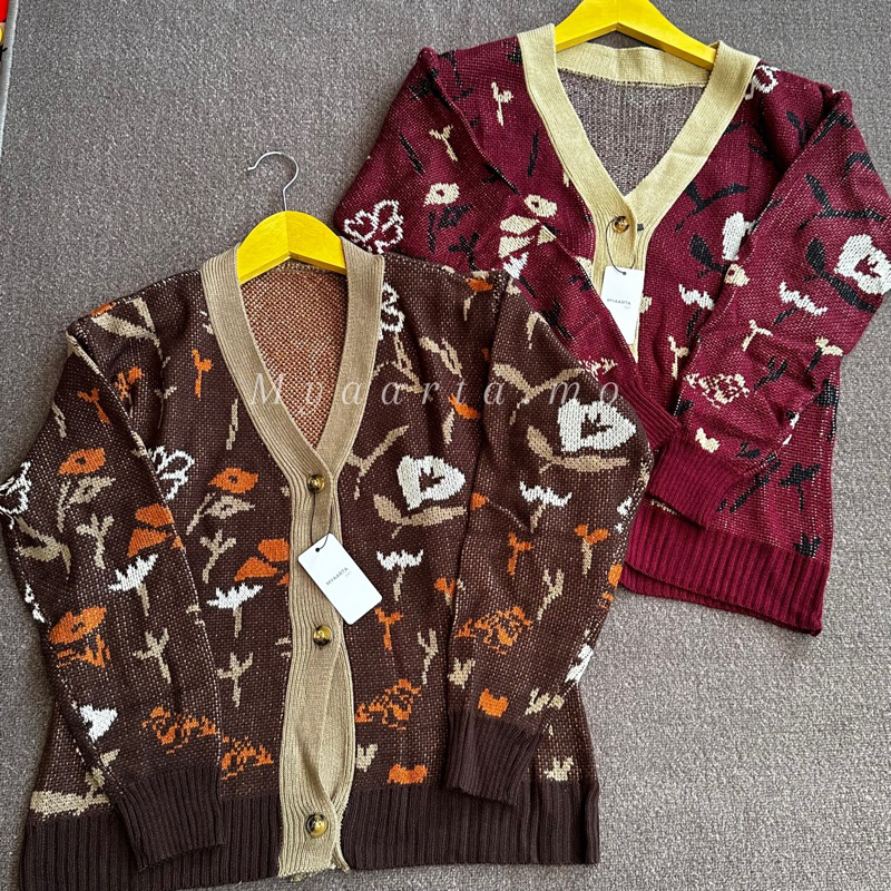 Cardigan Motif Bunga