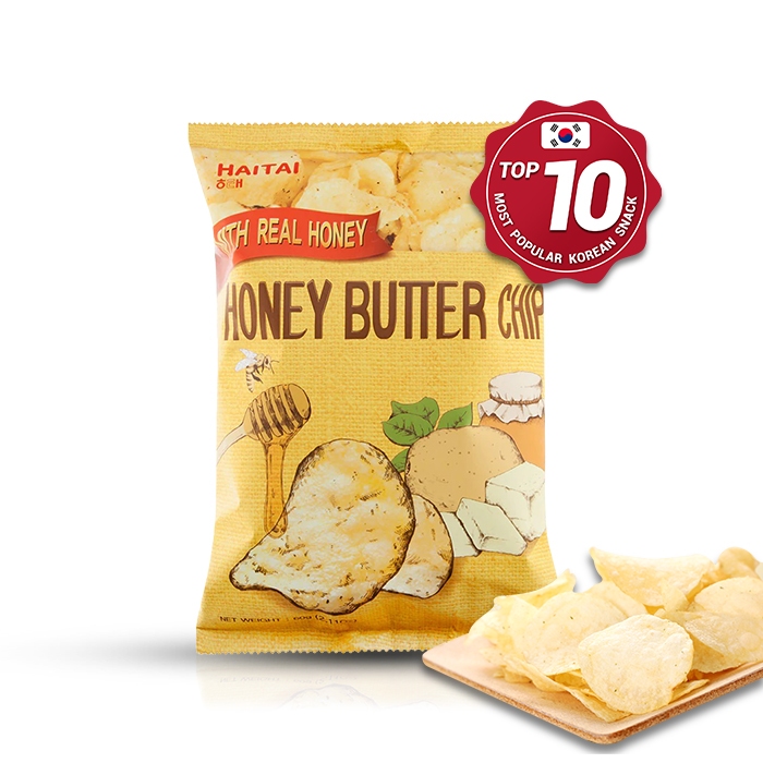 

Honey Butter Chip - Keripik Kentang Asli Korea Rasa Madu Mentega 60g