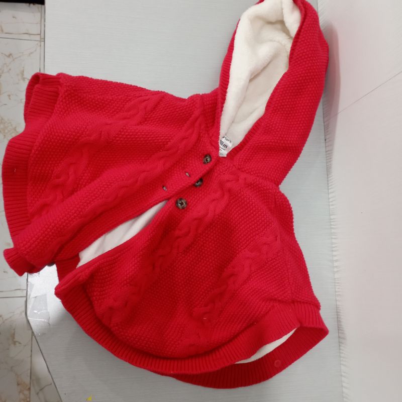 preloved PL carters 18m hodie riding hood red merah jubah anak perempuan cewek si jubah merah kostum