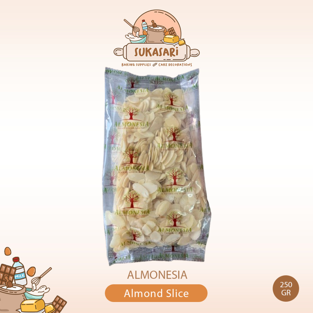 

Almonesia Almond Slice 250gr / almond raw