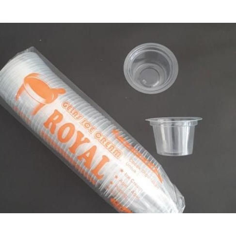 

Cup eskrim/pudding royal & tutup cup pudding mini isi 50pcs