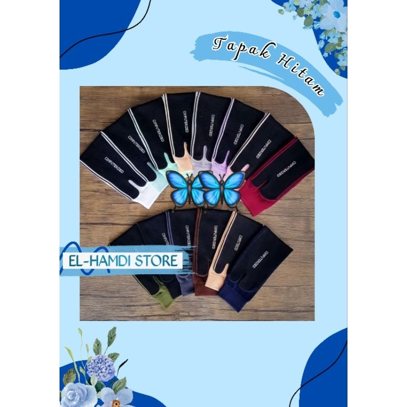 Kaos Kaki Jempol Polos Tapak Hitam/Kaos Kaki Jempol Tapak/Kaos Kaki Jempol/Kaos Kaki Muslimah