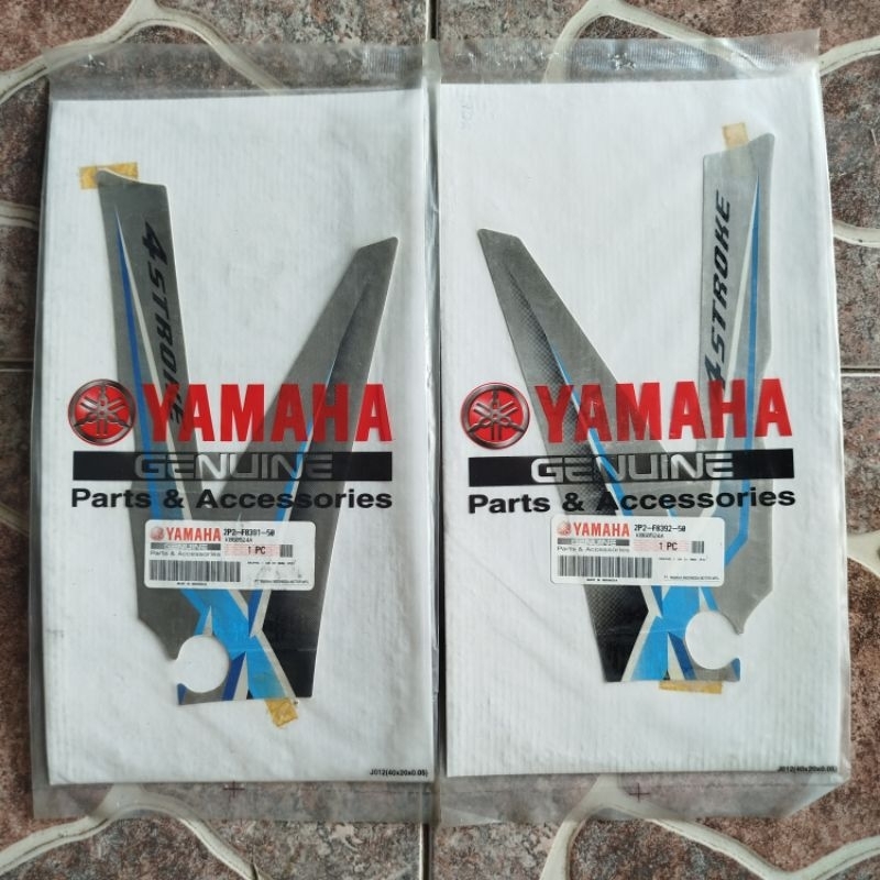 Stiker Striping Sayap Dalam Jupiter Z Burhan Silver Hitam Original YGP