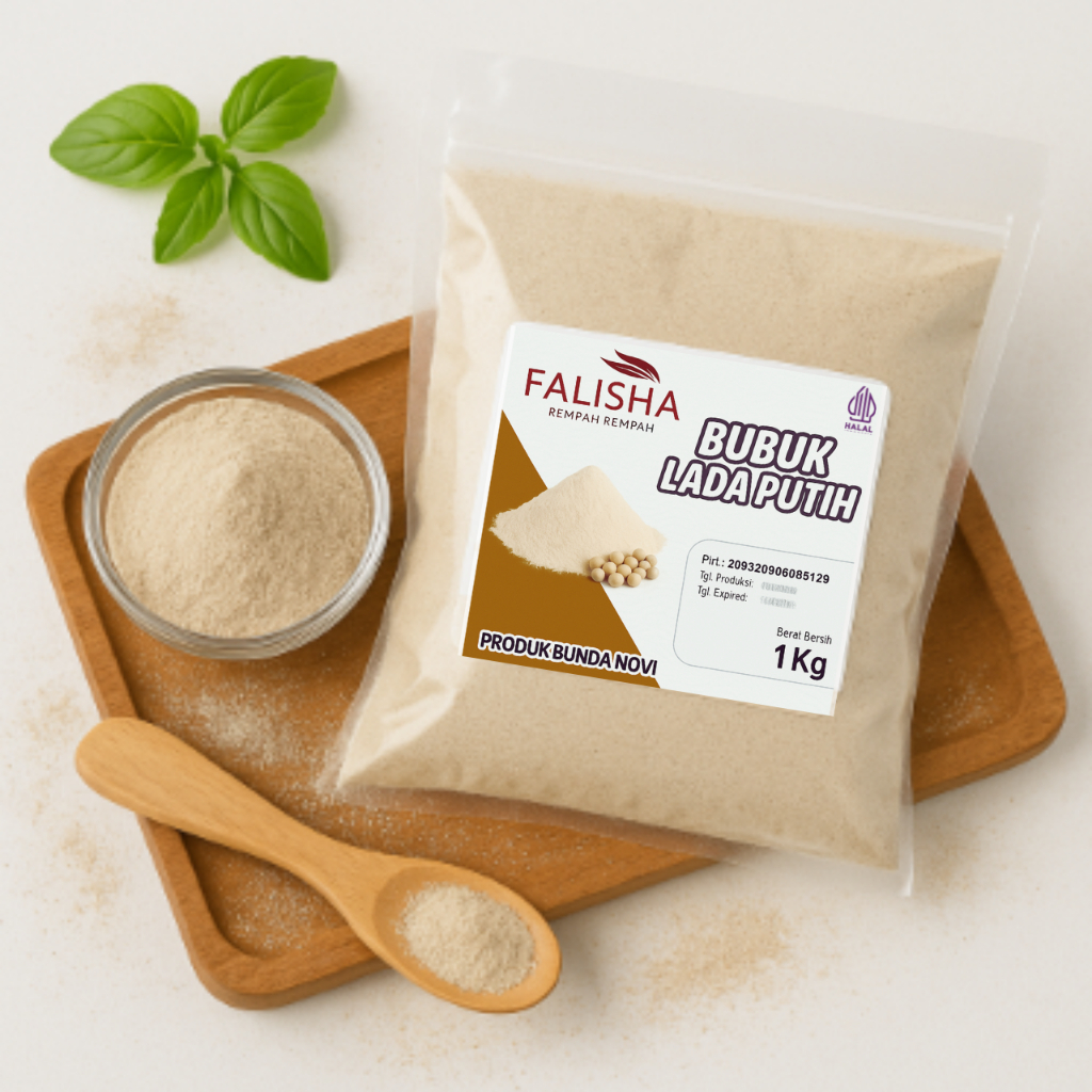 

BUMBU DAPUR Lada Putih Bubuk Murni 1 kg Bangka White Pepper Powder 1000 gram Rempah Masak Merica