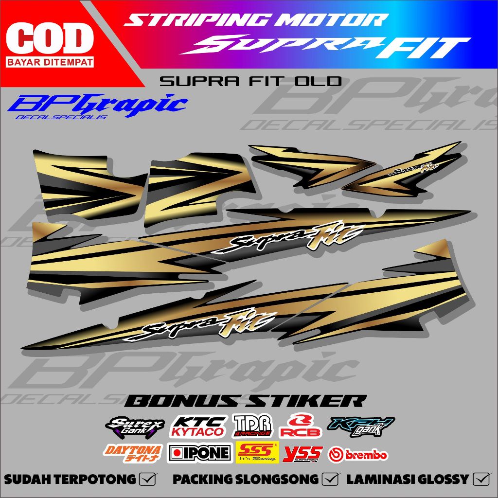 STRIPING SUPRA FIT LAMA / OLD / STIKER SUPRA FIT/ STICKER SUPRA FIT LAMA / LIST SUPRA FIT