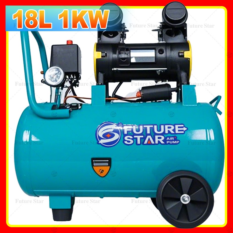 Mesin Kompresor Listrik / Air Compressor Tank Oilless Portable / Angin Silent Ultra Quiet Oil Free E