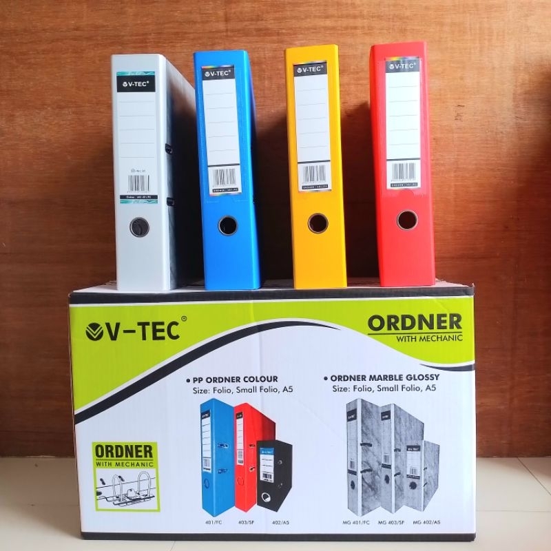 

Map Dokumen Ordner V-TEC Premium F4 75mm Varian Warna ( Pcs ) [ Original ]