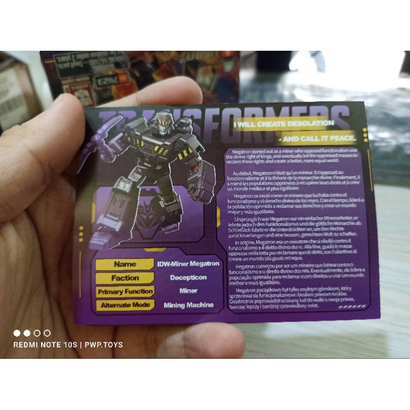 Blokees Transformers Shining Version 03 IDW-Miner Megatron