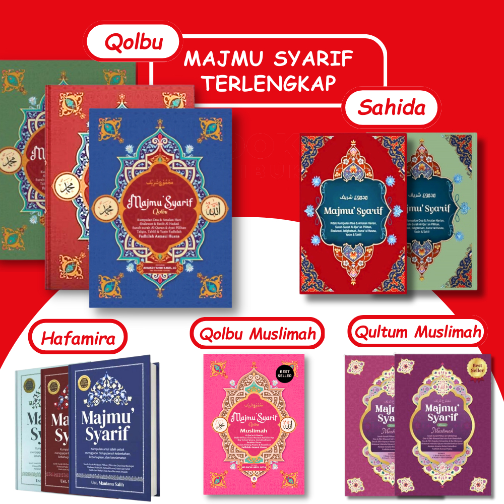 Buku Majmu' Syarif Qolbu Dan Khusus Muslimah, Majmu Syarif Sahida, Kumpulan Doa Dan Surah Terlengkap