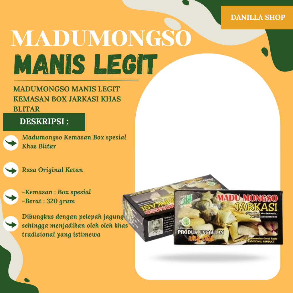 

MADUMONGSO MANIS LEGIT KEMASAN BOX JARKASI KHAS BLITAR Premium