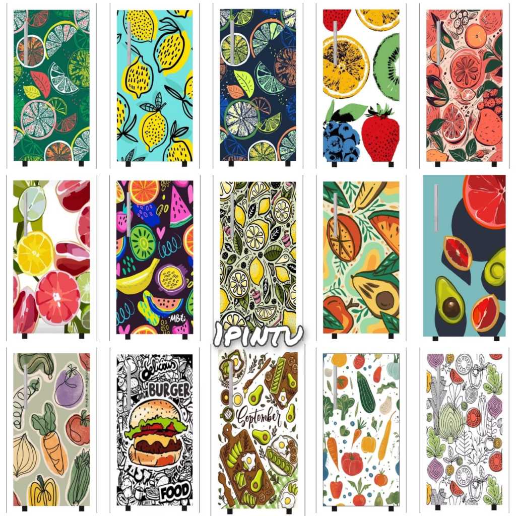 Sticker Kulkas 1 Pintu MOTIF BUAH