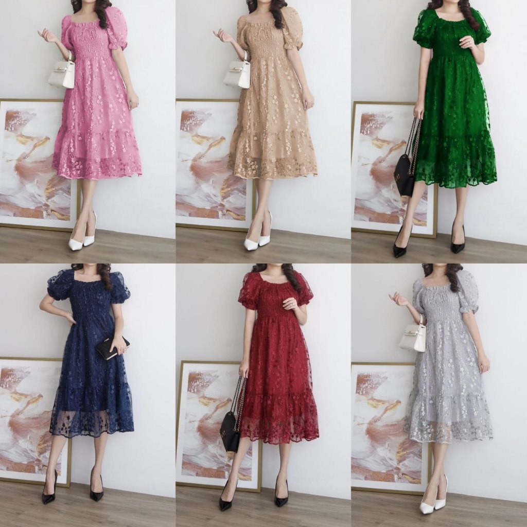 DRESS PESTA ANAK ABG TANGGUNG ELDY 12-15THN DRESS ANAK REMAJA NV11