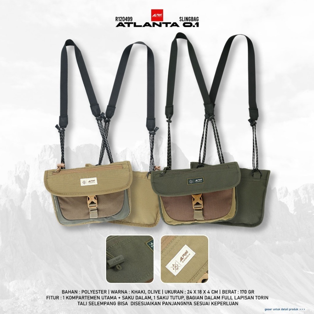 TAS SELEMPANG AREI ATLANTA 01 TRAVEL POUCH AREI TAS SLEMPANG PRIA DAN WANITA