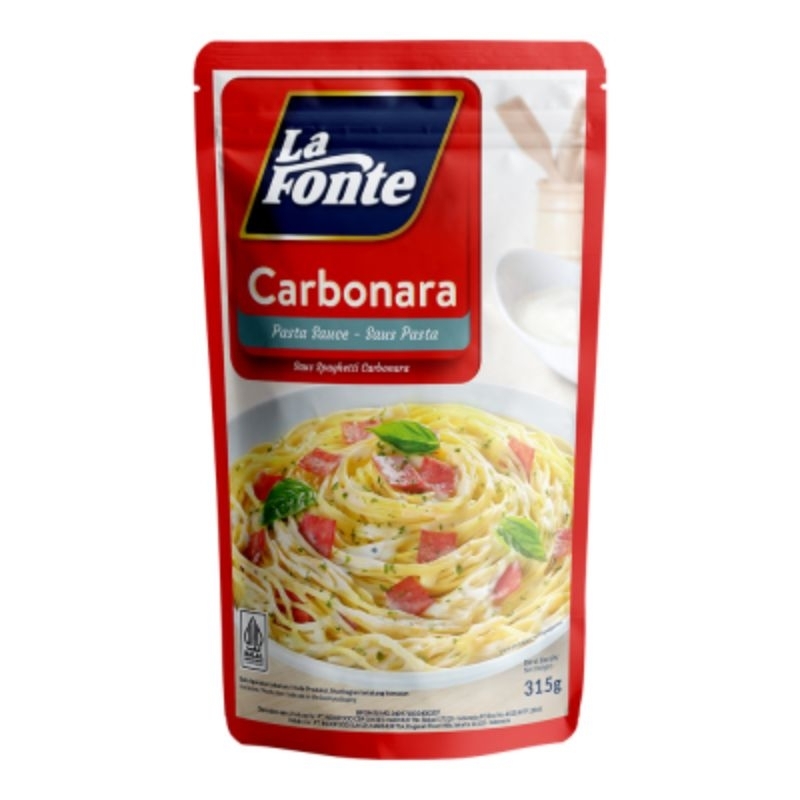 

La Fonte Saus Carbonara 315gr / Saos Pasta Spaghetti / Saos carbonara / Pasta Sauce Spaghetti Sauce