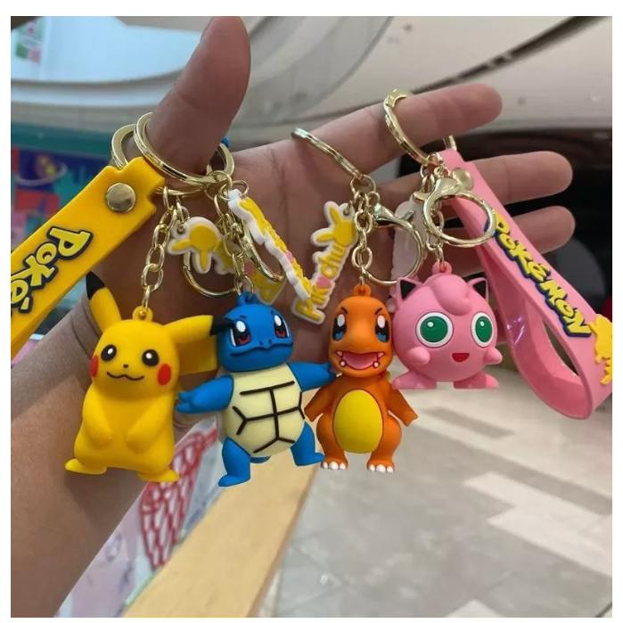 STK-KC01 - Gantungan kunci Pikachu fashion animasi jepang / Souvenir Keychain karakter imut lucu unt