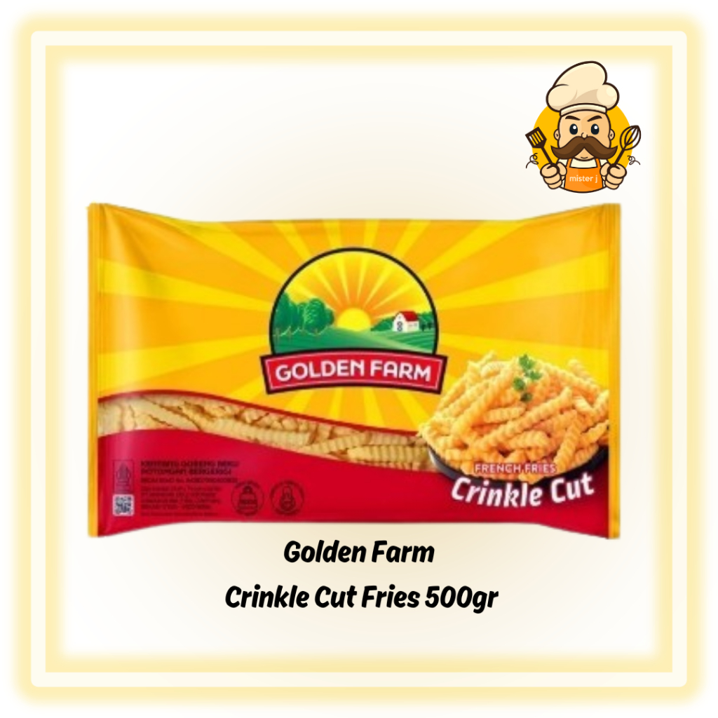 

Golden Farm Crinkle Cut Fries 500gr | Kentang Goreng Beku Siap Goreng