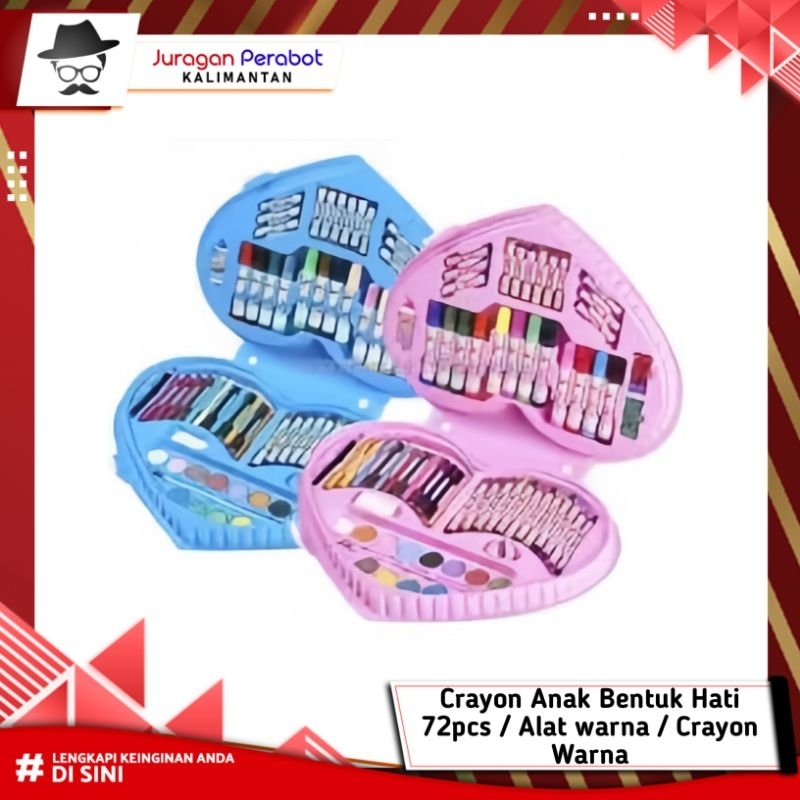 

Crayon Set Bentuk Hati 72pcs / Alat Warna Anak / Crayon / Alat Warna