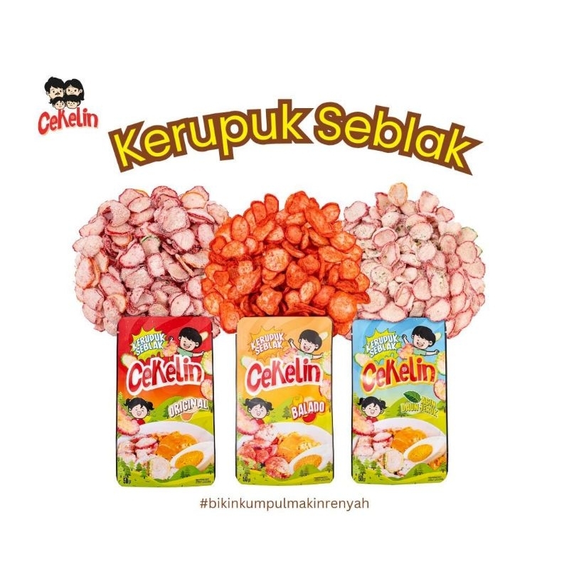 

CEKELIN cemilan kerupuk seblak isi 50gr