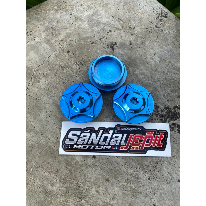 TUTUP KLEP TITANIUM PNP AL HEREX CB GL MP TIGER GL100 TUTUP KLEP TITANIUM DAN PEMBUANGAN OLI SAMPING