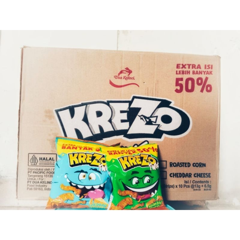 

Dua Kelinci Krezo Twist 6Rcg (strips) x 10Pcs x @13g + 6,5g (1 Dus)